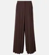 Joseph Womens Ebony Tibre Plissé Woven Trousers In Ebony