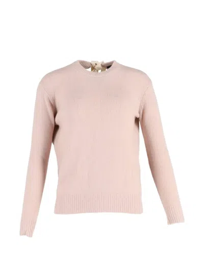 Pre-owned Joseph Tie-back Crew-neck Sweater In Pink