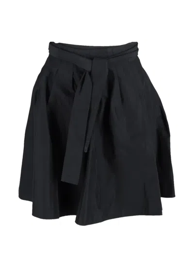 Pre-owned Joseph Tie-belt Mini Skirt In Black