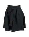 Joseph Tie Belt Mini Skirt In Black Polyester In Black