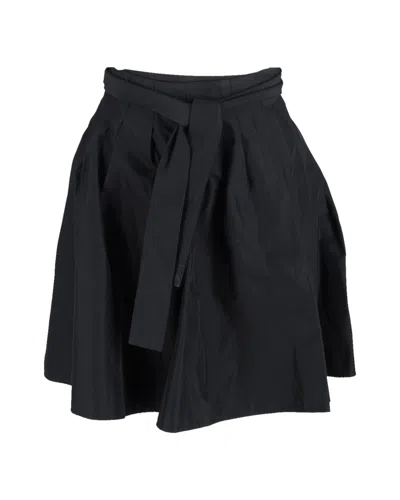 Joseph Tie Belt Mini Skirt In Black Polyester