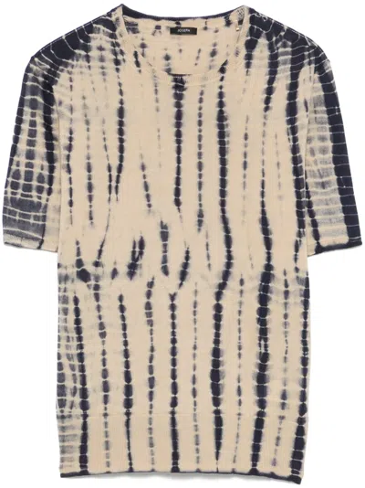 Joseph Tie Dye-print Knitted T-shirt In Neutrals