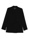 Joseph Tie-waist Pinstripe Jacket In Black