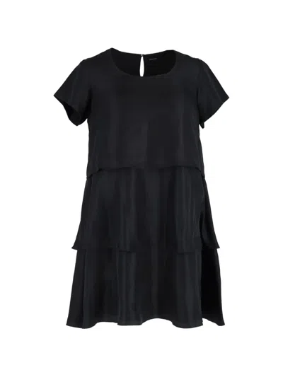 Pre-owned Joseph Tiered Mini Dress In Black