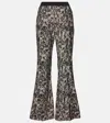 Joseph Tokyo Patchwork Lace Flared Pants In Black