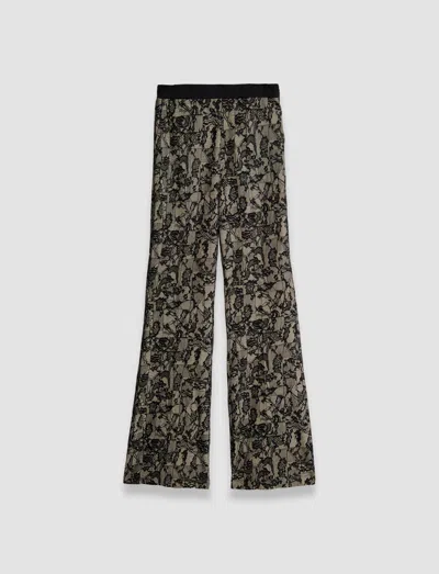 Joseph Tokyo Patchwork Lace Trousers In Comet Combo Black