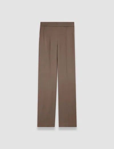 Joseph Tova Silk Satin Trousers In Escargot