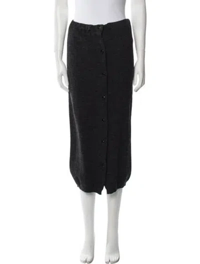 Pre-owned Joseph Tricot Wool Midi Length Skirt In Black