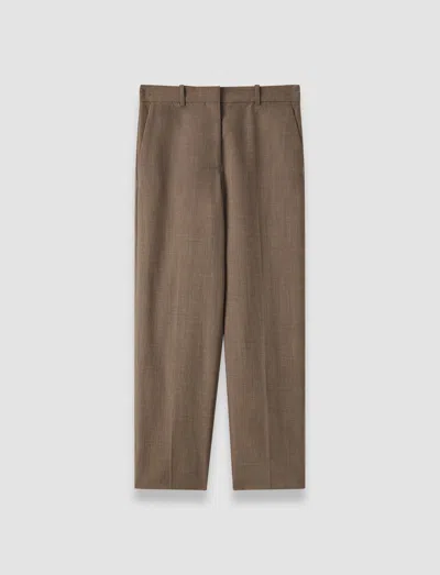Joseph Trina Light Wool Tailoring Trousers In Brown