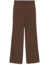 Joseph Womens Hass Avocado Tafira Flared-leg Mid-rise Stretch-woven Trousers In Arabica