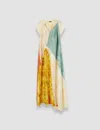Joseph Tulipa Marble-print Habotai Silk Maxi Dress In Multicolour