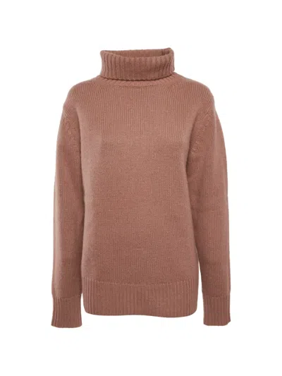 Pre-owned Joseph Turtleneck Cashmere Knit Sweater In Brown