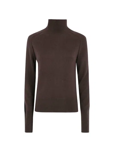 Joseph Turtle-neck Cashmere Sweater In Brown