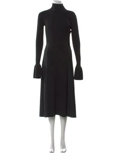 Pre-owned Joseph Turtleneck Long Dress In Black