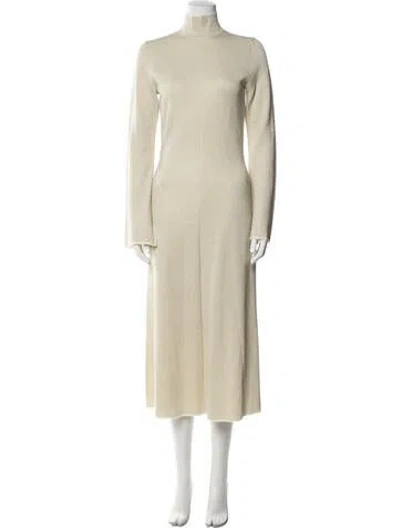 Pre-owned Joseph Turtleneck Long Dress In Neutral