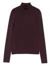 Joseph Turtleneck Long-sleeve Sweater In Red
