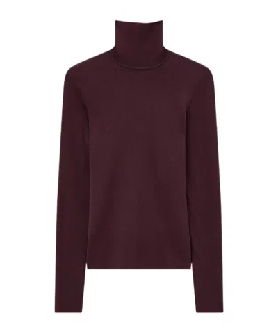 Joseph Turtleneck Long-sleeve Sweater In Burgundy