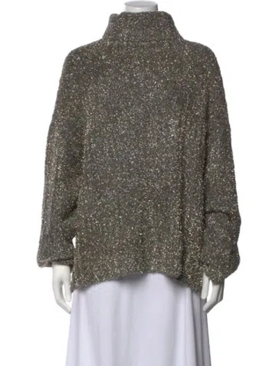 Pre-owned Joseph Turtleneck Sweater In Metallic/silver