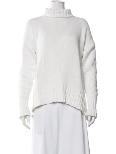 Pre-owned Joseph Turtleneck Sweater In White