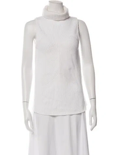 Pre-owned Joseph Turtleneck Sweater In White