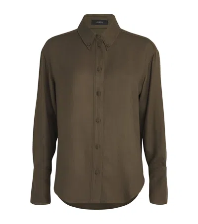 Joseph Twill Felicien Blouse In Brown