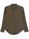 Joseph Viscose Twill Felicien Blouse In Green