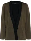 Joseph Open-front Knit Cardigan In Green