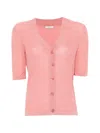 Joseph V-neck Buttoned Cardigan In Multi