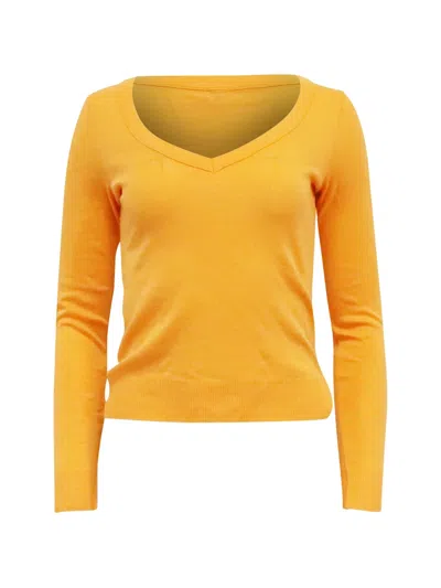 Pre-owned Joseph V-neck Long Sleeves T-shirt In Orange