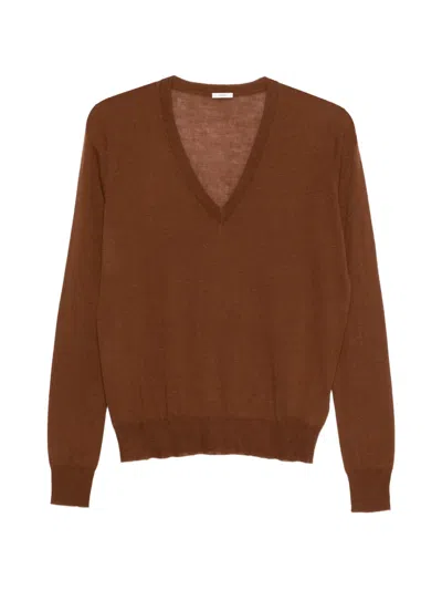 Joseph Womens Cinnamon Cashair V-neck Cashmere Jumper Xs In Brown