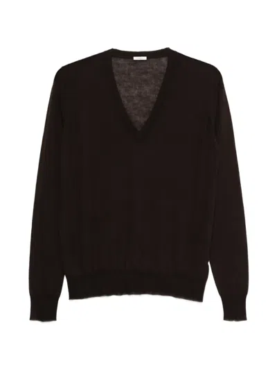 Joseph V-neck Sweater In Brown