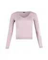 Joseph V-neck Sweater In Pink Cotton