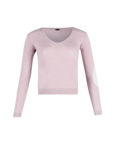 Joseph V-neck Sweater In Pink Cotton