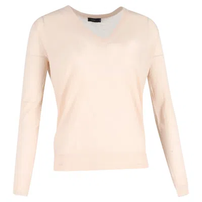 Pre-owned Joseph V Neck Sweater In Pink Wool