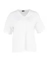 Joseph V-neck T-shirt In White Cotton In White
