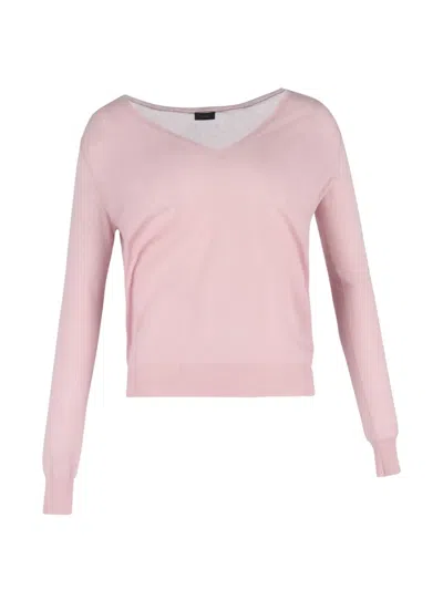Pre-owned Joseph V-neck Wool Sweater In Pink