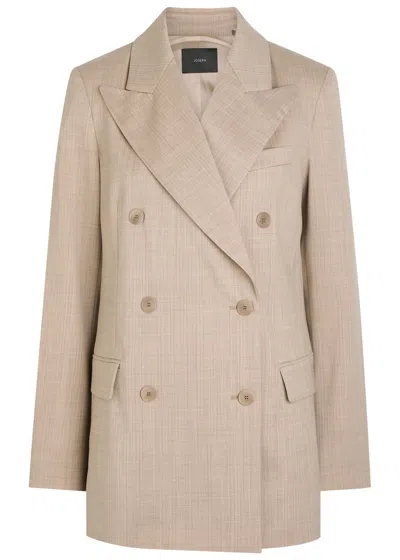 Joseph Valery Double-breasted Stretch-wool Blazer In Neutral