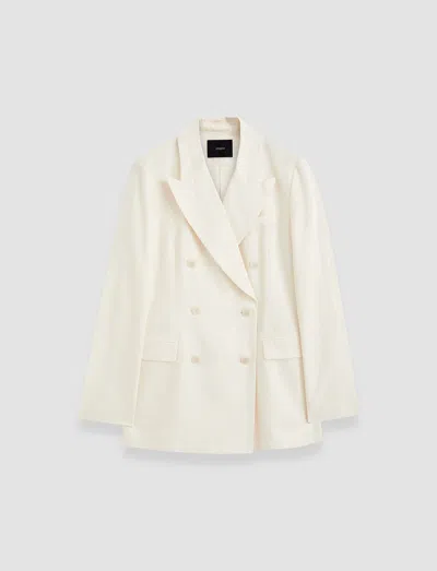 Joseph Valery Soft Cotton Silk Jacket In Ivory