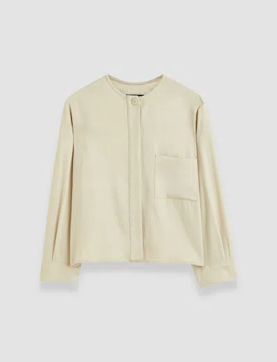 Joseph Vega Soft Viscose Tailoring Shirt In Quail