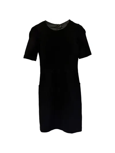Pre-owned Joseph Velvet Shift Dress In Black