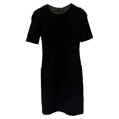Pre-owned Joseph Velvet Shift Mini Dress In Black Viscose