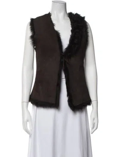 Pre-owned Joseph Vest In Brown