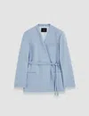 Joseph Victor Tailoring Crepe Jacket In Faded Sky