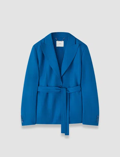 Joseph Vinca Linen Blend Jacket In Blue