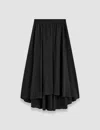 Joseph Womens Violet Elasticated-waist Silk Midi Skirt Black In Black