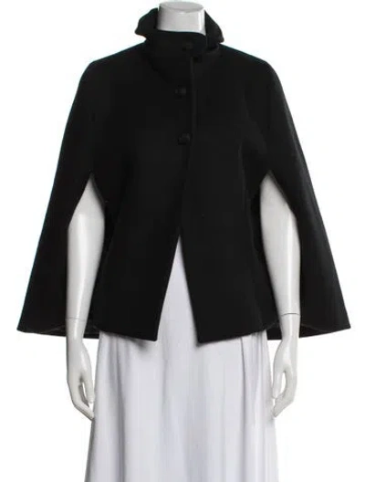 Pre-owned Joseph Virgin Wool Cape In Black
