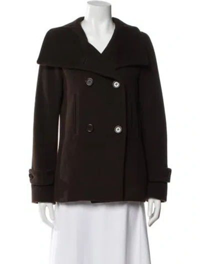Pre-owned Joseph Virgin Wool Coat In Brown