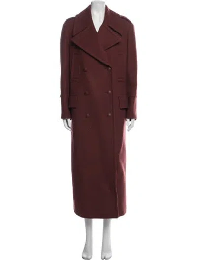 Pre-owned Joseph Virgin Wool Coat In Burgundy