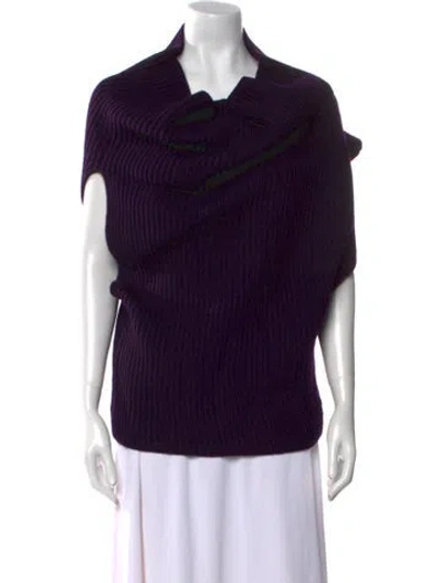 Pre-owned Joseph Virgin Wool Cowl Neck Sweater In Purple