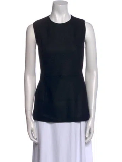 Pre-owned Joseph Virgin Wool Crew Neck Top W/ Tags In Black